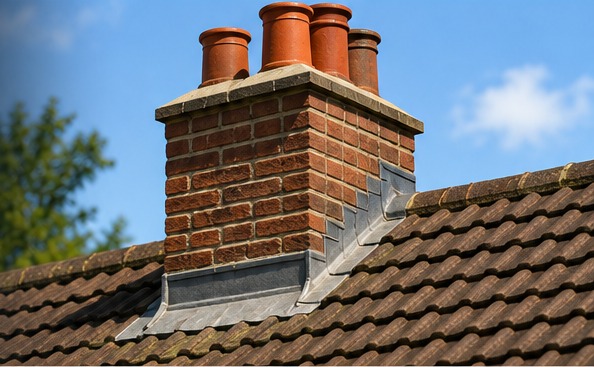 Chimney repair and lead flashing