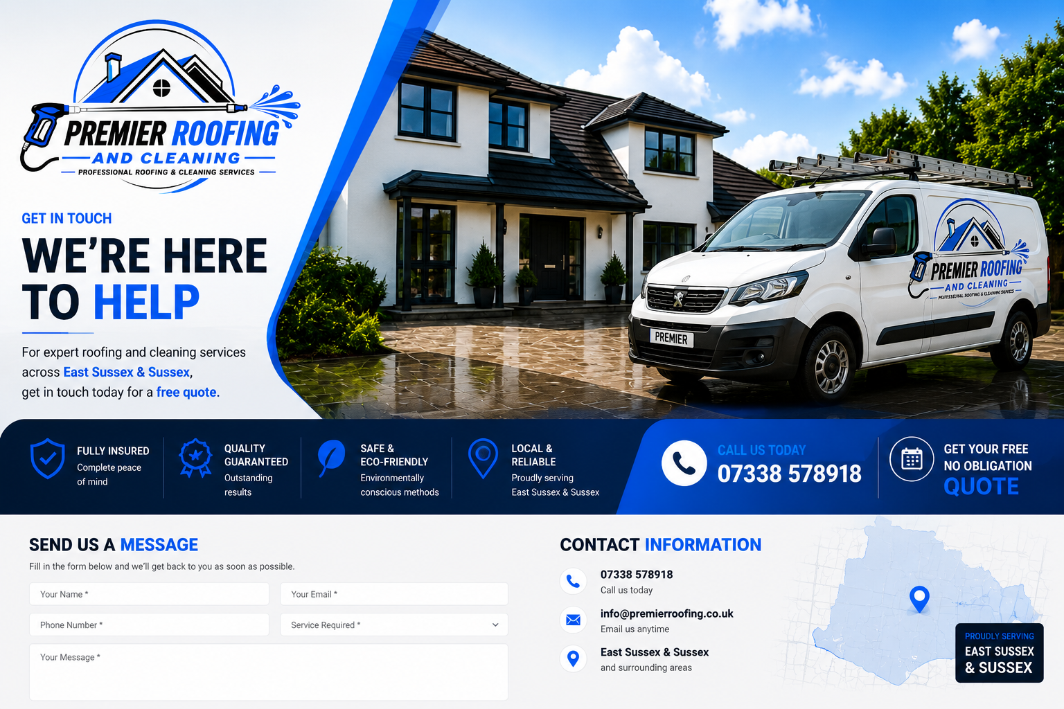 Premier Roofing and Cleaning contact