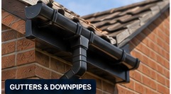 Guttering and downpipe detail